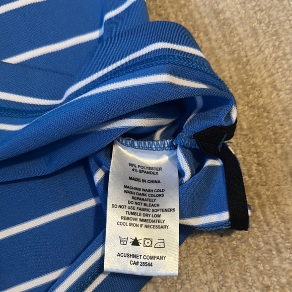 FootJoy Men's Size XL Blue/White Polyester Golf Polo - Picture 9 of 11